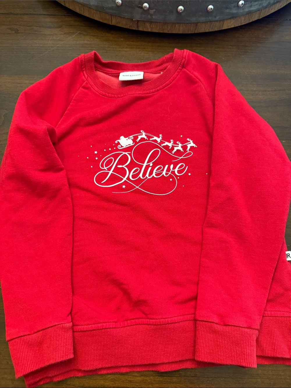 Kids 'Believe' Holiday Crewneck Sweatshirt - Red